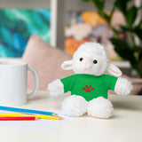 Plush Bear with Paw-Print Tee — Cute Gift for Kids & Pet Lovers
