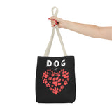 Dog Love Tote Bag - Cute Pet Paw Print Design