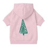Pet Hoodie with Collar Hole – Minimalist Christmas Tree Design