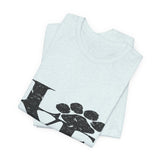 Love Paw T-Shirt — Distressed Paw Print Pet Lover Tee