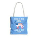 Patriotic Dog Tote Bag - Home of the Dog, Land of the Free