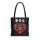 Dog Love Tote Bag - Cute Pet Paw Print Design