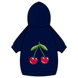 Cherry Pet Hoodie – Cute Navy Blue Dog & Cat Hoodie