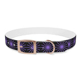 Black and purple star dog collar
