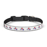 Red White & Blue Paw Print Clip-on Pet Collar