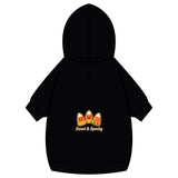 Pet Hoodie — "Sweet & Spooky" Candy Corn Design