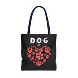Dog Love Tote Bag - Cute Pet Paw Print Design