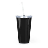 Doghnut Plastic Tumbler with Straw — Cute Donut Dog Drink Cup