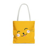 Cute Cat Face Tote Bag - Yellow Pet Lover's Shopping Bag
