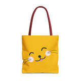 Cute Cat Face Tote Bag - Yellow Pet Lover's Shopping Bag