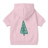 Pet Hoodie with Collar Hole – Minimalist Christmas Tree Design