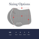 LeMieux Show Jumping Sensitive EuroJump Square Saddle Pad - English Saddle Pads for Horses - Equestrian Riding Equipment and Accessories (Black - Large)