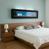 Aussie Aquariums 3.0 Wall Mounted Fish Tank Kit with LED Lighting, Built-in Filter System, Modern Space-Saving Design, Complete Accessories Set (Panoramic, Black)