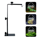 GVWRATW 16.6-31 inch Reptile Lamp Stand, Adjustable Domes Heat Lamp Metal Bracket Floor Light Holder for Reptile Terrarium Lighting Heating Light and Dome lampshade.