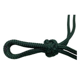 Parelli Horseman's Strong Lightweight Simple Knots Everyday Use UV Resistant Thin Smooth Yachting Braid Polyester Horse Rope Halter with Leather Poppers, Regular, Green