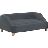 CRITTER SITTERS 36-in. Microfiber Rectangular Dog Sofa for Medium-Sized Dogs, Modern and Stylish Elevated Dog Sofa Bed for Home or Apartment, Dark Grey