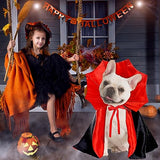 GOYOSWA Dog Halloween Costumes, Dog Vampire Cloak Costume Dog Devil Costume Dog Vampire Cloak Cape Halloween Costumes for Small Medium Large Dogs Pets (Large)