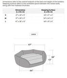 K9 Ballistics Tough Ripstop Oval Bolster Dog Bed, Large, Taupe