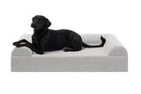 Barker Beds Large Orthopedic Dog Sofa Bed - 7" Foam, 3-Sided Bolster - 50-70 lbs - Joint Pain & Arthritis Relief - Washable - 48"x30"x7" - Stormcloud Linen