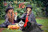 ShuRung Halloween Cat Vampire Costume Dog Halloween Cosplay Dress Cape Devil Horns Hat Holiday Clothes for Cats Small Medium Dogs