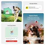 New Fi Series 3+ Smart Dog Tracker Collar [12 Month Membership Included] GPS Tracker for Dogs with Health & Behavior Monitoring, Escape Alerts, Waterproof, LED, Apple Watch Compatible (Gray, Medium)