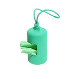 3-in-1 Mint Green Dog Collar Leash Combo with Poop Bag Dispenser Holder(S 2.0x16-28cm)