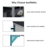 beeNbkks Bug Proof Cat Catio, Window Cat House with Metal Mesh, Outdoor Enclosure for Indoor Pets, Expandable Wooden Perch, Safe Comfortable Haven for Pets, Keep Bugs Insects Out