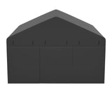 Petony Outdoor Dog Kennel Cover, Heavy Duty Oxford Dog Crate Cover with Waterproof Zippers, Transparent EVA & Mesh Panels, Windproof Dog Cage Cover for Outdoor Kennels(118" W x 118" D x 72.5" H)
