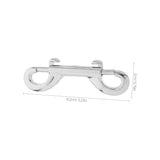 GLEAVI 6pcs Sturdy Stainless Steel Dog Leash Clips Double Ended Clips for Walking Training Swivel Snap Hooks