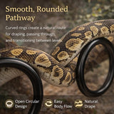 2PCS Snake Climbing Rings for Ball Python - Enrichment Toys for Corn Snake - Reptiletank Cage Decor Habitat Accessories | Terrarium, Bearded Dragon, Chameleon, Iguana, Gecko, Lizard, Parrot