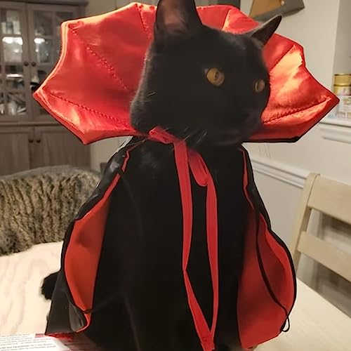 ShuRung Halloween Cat Vampire Costume Dog Halloween Cosplay Dress Cape Dog Pawshop