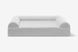 Barker Beds Large Orthopedic Dog Sofa Bed - 7" Foam, 3-Sided Bolster - 50-70 lbs - Joint Pain & Arthritis Relief - Washable - 48"x30"x7" - Stormcloud Linen