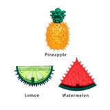 HomeSoGood 3Pcs Dog Cooling Chew Toys,Cooling Teething Toy for Puppies,Summer Interactive Squeaky Toys,Small and Medium Pet Treat Training Tools,Watermelon Pineapple Fruits Shape Teething Toys