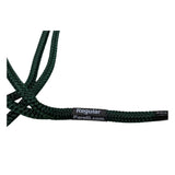 Parelli Horseman's Strong Lightweight Simple Knots Everyday Use UV Resistant Thin Smooth Yachting Braid Polyester Horse Rope Halter with Leather Poppers, Regular, Green