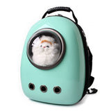 MYKOMI Pet Travel Carrier, Cat Dog Dome Space Capsule Bubble Backpack, Portable Waterproof Breathable Knapsack for Hiking, Traveling (Green 1)
