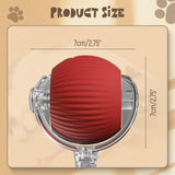 Interactive Rolling Dog Ball, 2024 New Self Dog Toys Interactive Cat Toys Automatic Cat Toy Self Moving Dog Toys, 360° Smart Automatic Rolling Ball Toy Electric Dog Balls for Dog/Cat (Red)