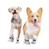 Mochalight 20Pcs Pet Dog Disposable Booties,Waterproof Dirt-Proof Outdoor Puppy Shoes Paw Protection with Adjustable Straps for Small and Medium Dogs M Size
