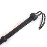4 ft Equestrian Training Whip – Flexible Cowhide Leather Whip for Sound Practice, Horse Handling, & Costume Use