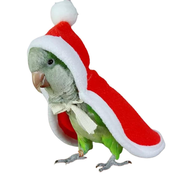Cute Bird Costume for Christmas Halloween, Parrot Cloak Cosplay Photo Prop, Bird Cape, Bird Clothes for Budgerigar, Parakeet, Conure, Cockatiel, Mynah, Love Birds, Finches (XS)