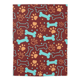 Pet Bone & Pawprint Blanket