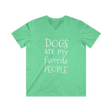 Dogs Are Favorite Men's Fitted V‑Neck Tee
