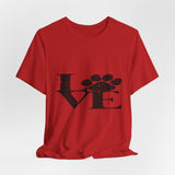 Love Paw T-Shirt — Distressed Paw Print Pet Lover Tee