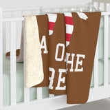 Patriotic Dog Sherpa Blanket - "Home of the Dog, Land of the Free" Cozy Throw