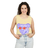 Purple Dog Graphic Tank Top — Cute Pup Illustration