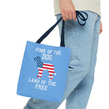 Patriotic Dog Tote Bag - Home of the Dog, Land of the Free