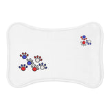Pet Feeding Mat - Red White and Blue Patriot Paws Design