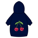 Cherry Pet Hoodie – Cute Navy Blue Dog & Cat Hoodie