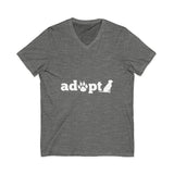 Adopt a Pet V-Neck Unisex Jersey Tee