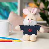 Plush Bear with Paw-Print Tee — Cute Gift for Kids & Pet Lovers