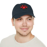 Hat with Paw Print Leather Patch - Pet Lovers